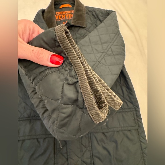 EUC! J Crew Crewcuts Quilted Jacket w/ Corduroy Collar, sz 14 - Picture 7 of 15